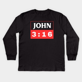 Bible Verse John 3:16 | Christian Kids Long Sleeve T-Shirt